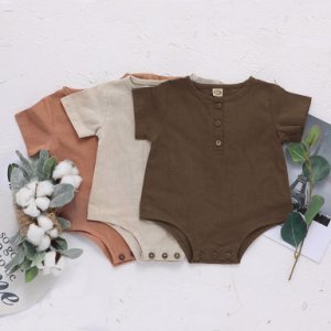 Baby Linen Multi-color Bodysuit