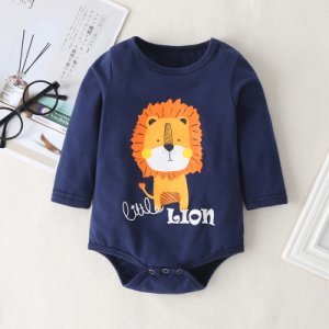 Baby LITTLE LION Print Long-sleeve Romper