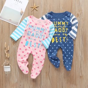 Baby MUMMY & DADDY Heart Print Jumpsuit
