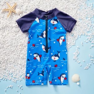 Baby / Toddler Boy Adorable Shark Print One-piece Swimsuit