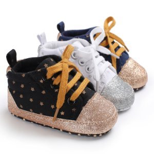 Baby / Toddler Casual Sequined Splice Stars Canvas Prewalker Shoes