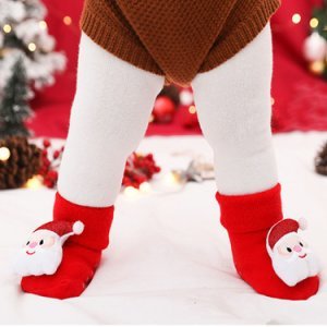 Baby / Toddler Christmas Adorable Cartoon Decor Solid Thick Floor Socks
