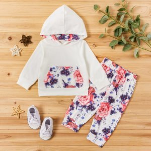 Baby / Toddler Floral Print Hoodie and Pants Set