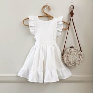 Baby / Toddler Flutter-sleeve Ruffled Design Dress