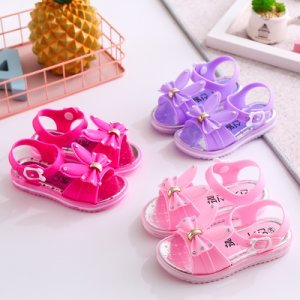 Baby/ Toddler Girl's Crystal Bow Rabbit Ear Sandals