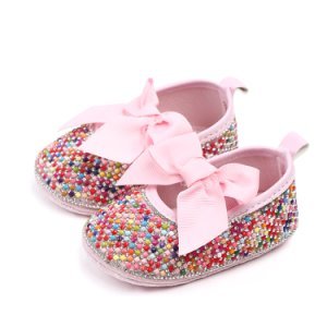 Baby / Toddler Girl Stylish Diamond Decor Bowknot Prewalker Shoes