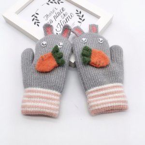 Baby / Toddler Lovely Bunny Carrot Knitted Mitten