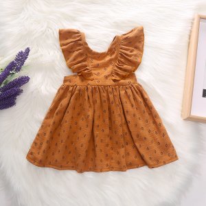 Baby / Toddler Ruffled Sleeve Backless Dress