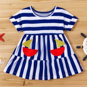 Baby / Toddler Sailboat Striped Dress