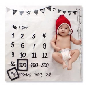 Banner Print Baby Milestone Photography Background Prop