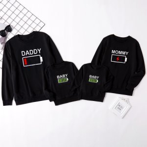 Battery Print Family Matching Sweatshirts