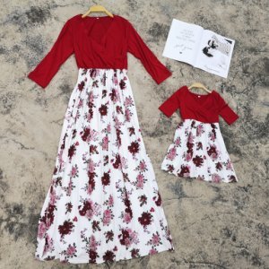 Beautiful Floral Printed Dresses for Mommy and Me