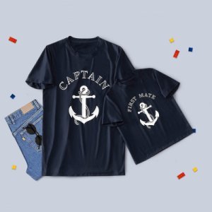 Captain Print T-shirts for Daddy and Me