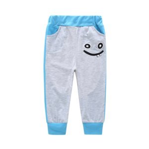 Casual Color Blocking Cartoon Print Pants for Toddler Boy and Boy