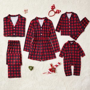 Christmas Plaid Design Family Matching Pajamas Set