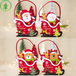 Christmas Santa Claus Snowman Gift Storage Basket