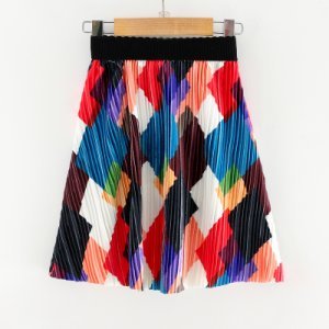 Colorful Geo Patterned Skirt for Girl