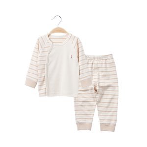 Comfy Striped Long-sleeve Top and Pants Set for Baby