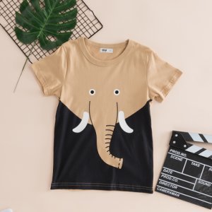 Fashionable Animal Elephant Printed Tee for Kid