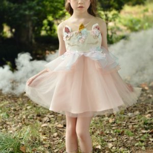 Girl's Charming Unicorn Design Tulle Dress