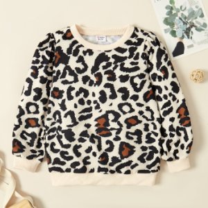 Kid Girl Leopard Sweatshirt