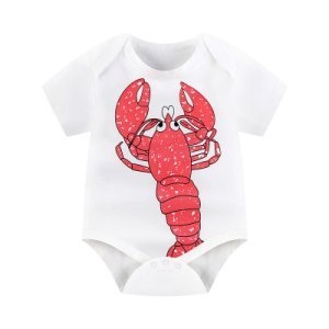 Lobster  Bodysuit in White