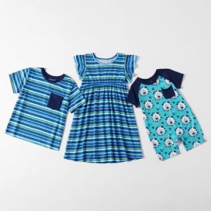 Mosaic Family Matching Sibling Stripe Tee Dresses Lion Pattern Romper for Boy - Girl - Baby