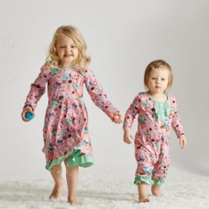 Mosaic Family Matching - Sibling Stripe Tee Sister Floral Twirl Dresses Romper  for Boy - Girl - Baby