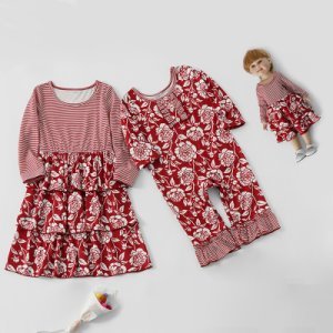 Mosaic Family Matching Sister Floral Twirl Dresses Romper for Girl - Baby - Doll