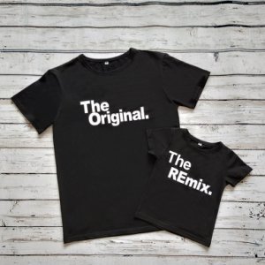 Original-REmix Letter Print T-shirt for Daddy and Me
