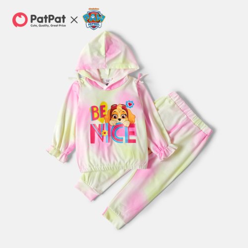 PAW Patrol 2-piece Toddler Girl Tie-Dye Hooded Sweatshirt and Pants Set