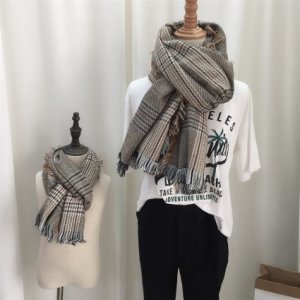 Plaid Tassel Scarves for Mommy and Me