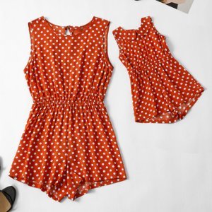 Polka Dots Printed Matching Jumpsuits