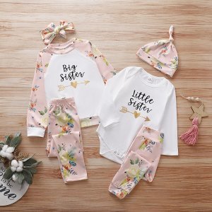Sisters Matching Set: 3-piece LITTLE SISTER and BIG SISTER Set