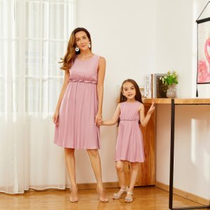 Solid Dresses for Mommy and Me