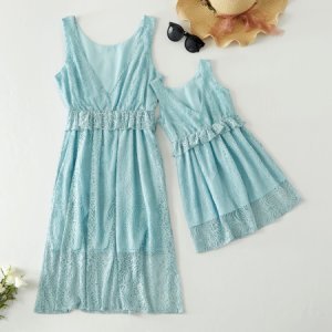 Solid Lace Matching Dresses