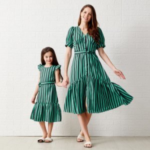 Striped Maxi Matching Dresses