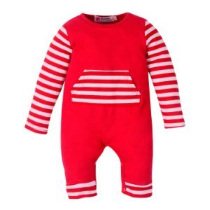 Stylish Color Contrast Striped Long-sleeve Jumpsuit for Baby