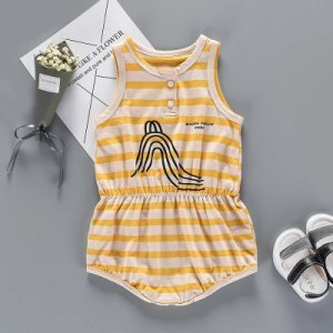 Stylish Striped Sleeveless Bodysuit for Babies