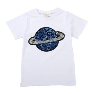 Summer Lovely Print Planet Pure Cotton Short-sleeve T-shirt