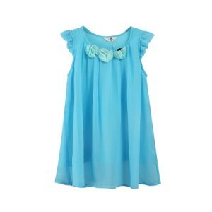 Sweet 3D Flower Decor Sleeveless Tunics for Toddler Girl and Girl