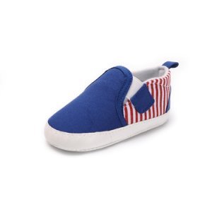 Trendy Color Blocking Striped Slip-on Shoes for Baby Boy