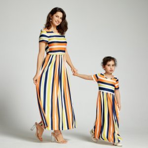 Vitality Striped Matching Dresses