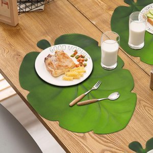 Waterproof Leaf Design Placemat