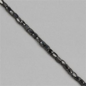 Jewellerymaker - Black diamond beads, barrel gemstone strands. 4cts, graduated faceted kynv30