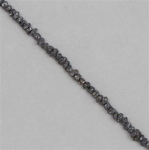 Black Diamond Beads, Nugget Gemstone Strands. 10cts, Graduated BPRU42