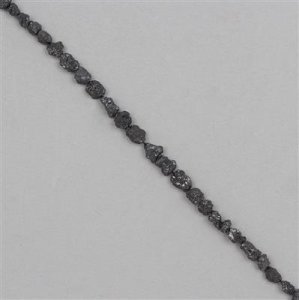 Black Diamond Beads, Nugget Gemstone Strands. 10cts, Graduated DKRU69