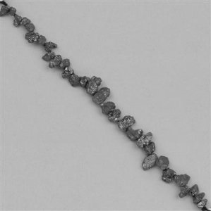 Black Diamond Beads, Nugget Gemstone Strands. 12cts, Small Nuggets WZRU47