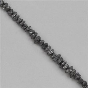 Black Diamond Beads, Nugget Gemstone Strands. 8cts, Small Nuggets TZNV03