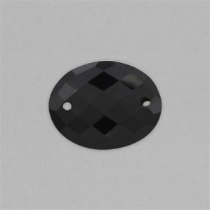Black Onyx Beads, Oval Gemstone Strands. 16cts, Drilled XUSK57